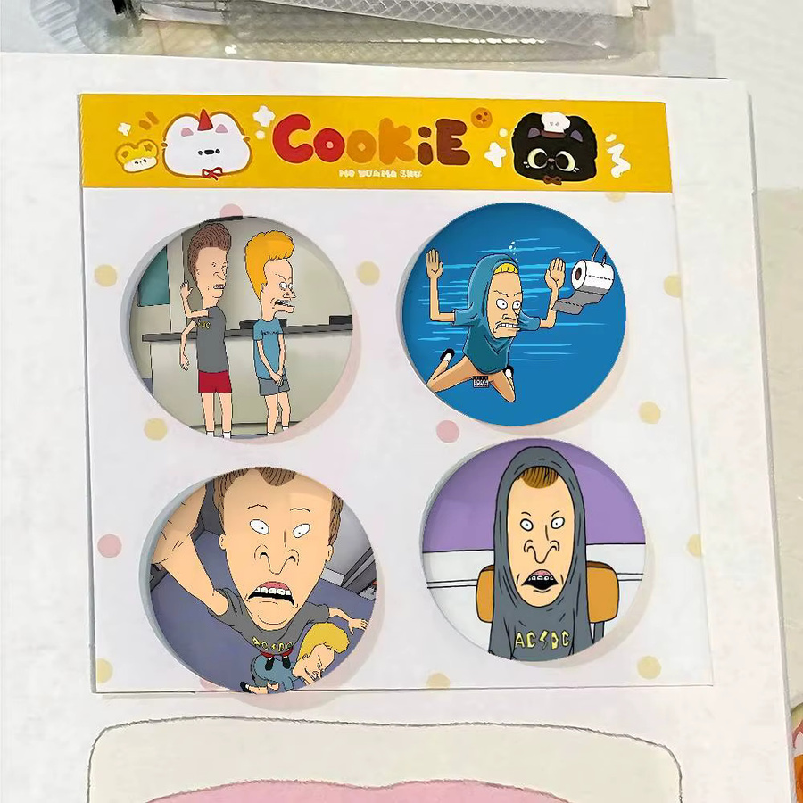 52TOYS Brosche, Anime B-Beavis Und B-Butthead, Runde Abzeichen - Bild 2