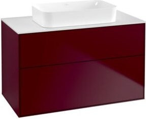 V&B Waschtischunterschrank Finion in Weiß Matt, B/T/H: 100 x 50,1 x 60,3 cm - Bild 1