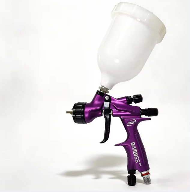 DeVIDISS HVLP NGT Pro TE20 Lite Spritzpistolen-Set in Lila mit 1,3 mm Düse für professionelle Autolackierungen - Bild 1