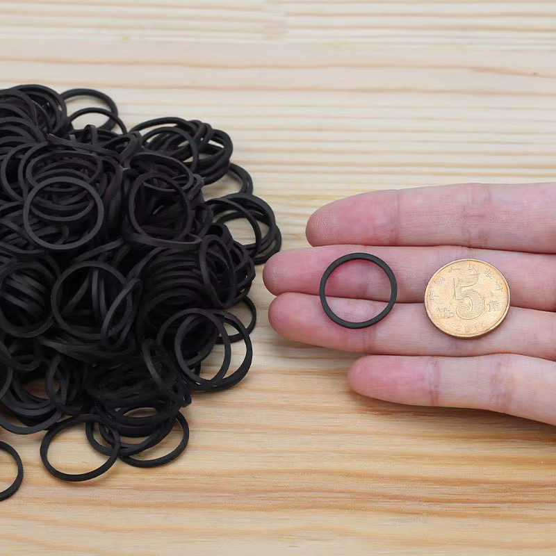 Schwarze elastische Gummibänder aus Gummi für Büro, Schule und Zuhause (100–500 Stück) - Bild 4