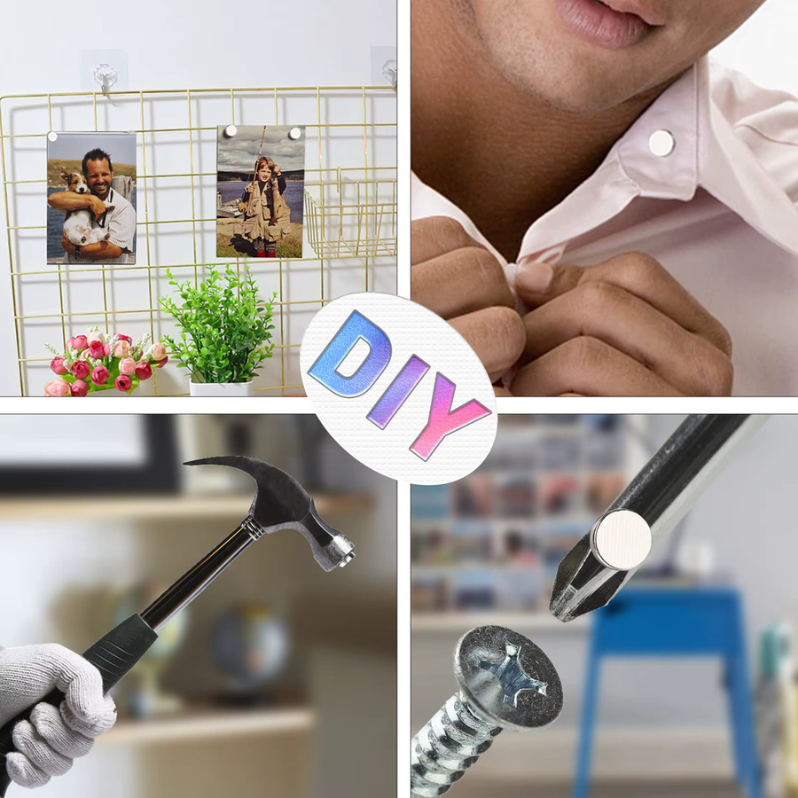 100 Stück Neodym-Magnet-Scheiben in Silber, Mini-Rundmagnete Durchmesser: 6 mm, Höhe: 3 mm für Whiteboard, Kühlschrank und Bastelarbeiten - Bild 3