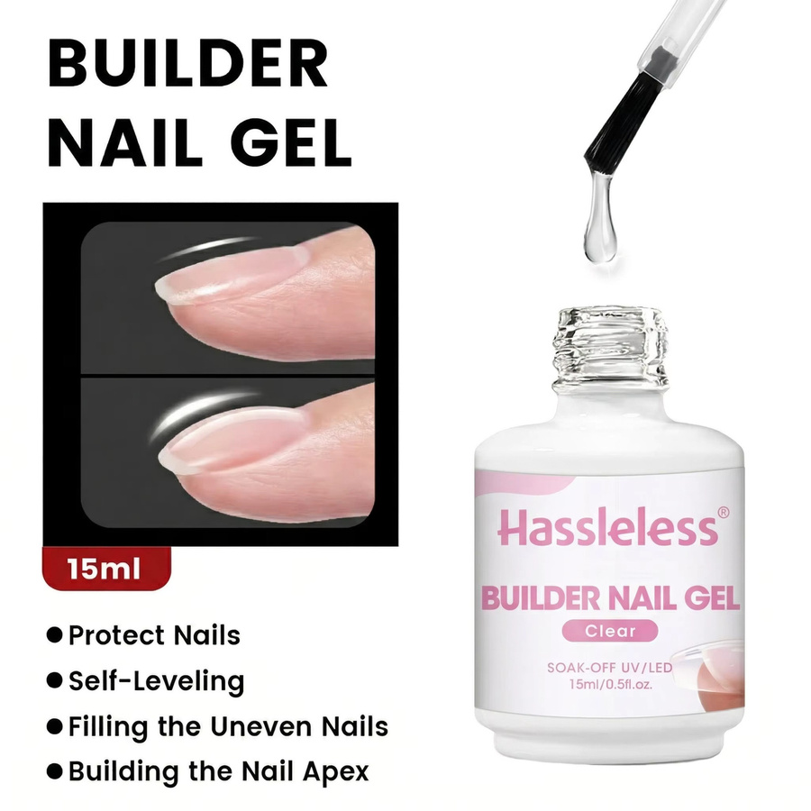 Hassleless Builder Gel, Clear, Glänzend - Bild 1