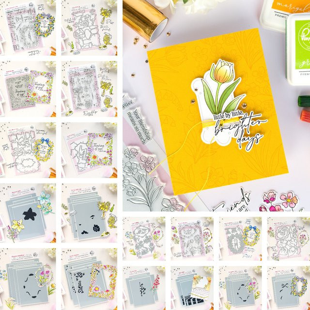 Sunlit Garden Citrus Still Life Metall-Stanzform für Scrapbooking und Papierherstellung in Silber - Bild 1
