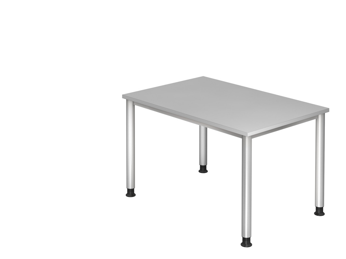 Schreibtisch von BIGBOXX mit weißem MDF-Laminat und mattem Metall-Rundrohrgestell für dein Home-Office - Bild 1