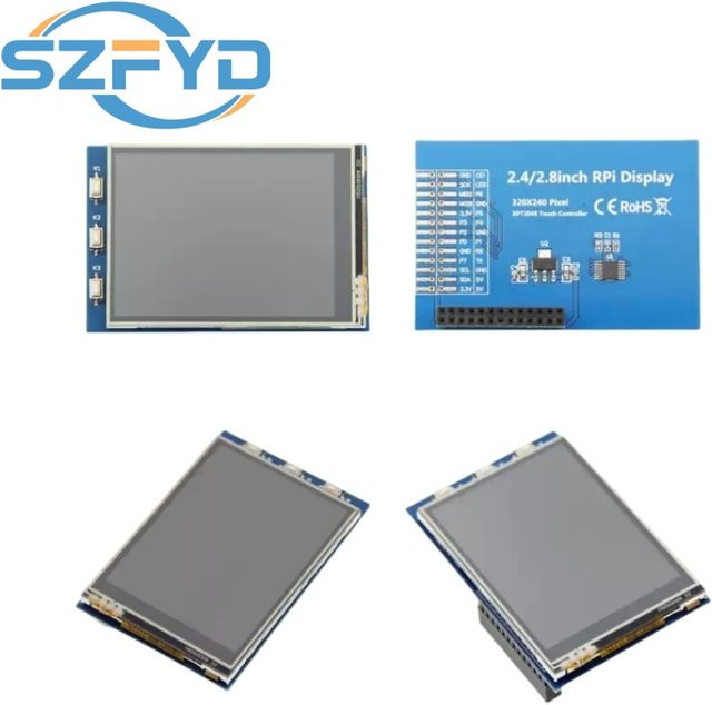 SZFYDOSH 2,8 Zoll Raspberry Pi Touchscreen SPI Display mit 320 x 240 Pixeln für Raspberry Pi 3B+ und 4B - Bild 1