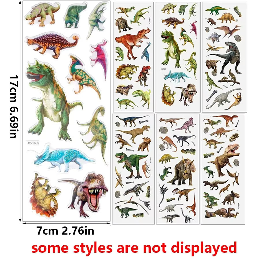 JXB Dinosaurier Blase Aufkleber Set, wiederverwendbare Sammelalbum Aufkleber in Multicolor für Telefonhüllen, Planer und Scrapbooking - Bild 2