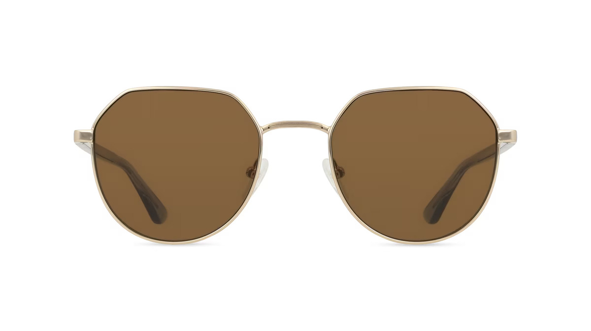 Calvin Klein CK23125S Sonnenbrille, Vollrand, Rund, Metall, Unisex, grün - Bild 1