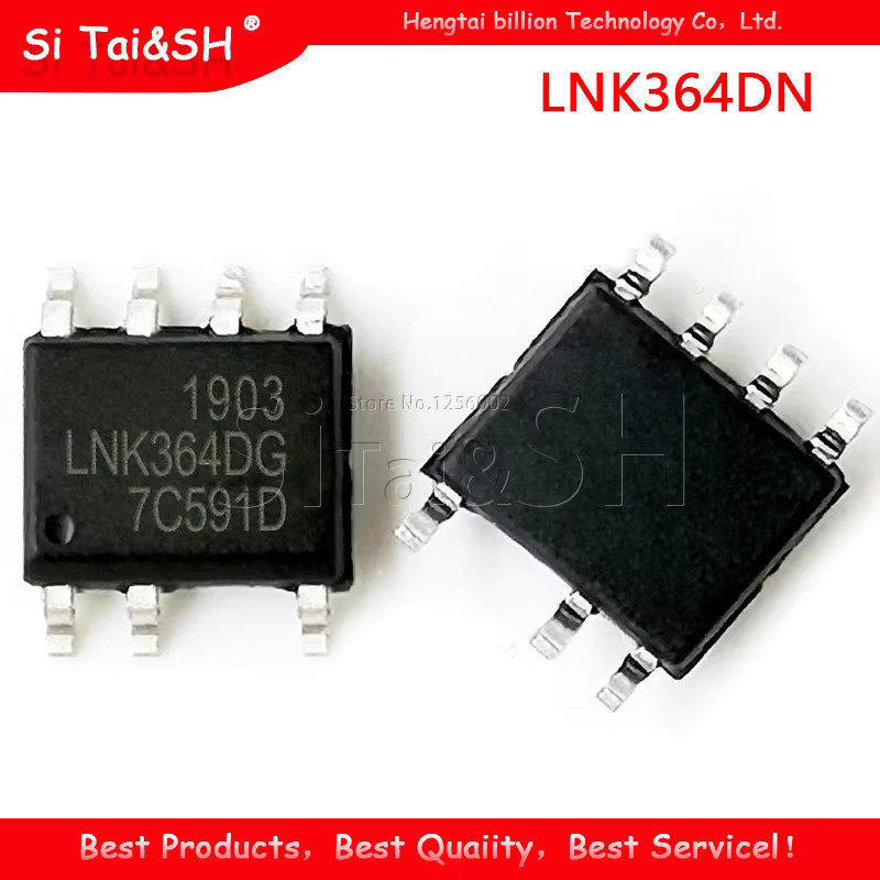 Si Tai&SH LNK364DN LNK364 SOP Management Chip, 5er-Set, Schwarz - Bild 2