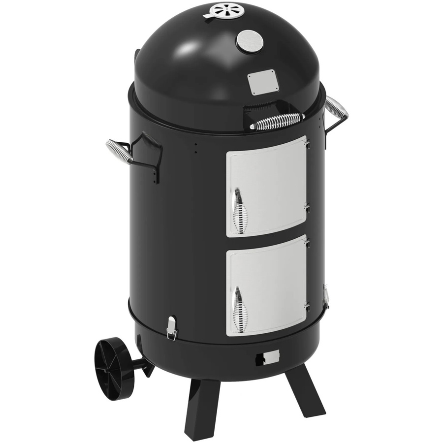 El Fuego Kombigrill Staunton Schwarz mit Thermometer und regulierbarem Rauchabzug - Bild 2