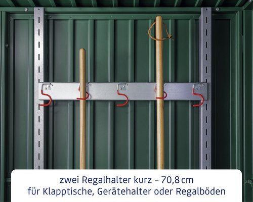 Ecostar Regalleisten aus Metall für Gerätehaus, silberfarben, Länge: 70,8 cm - Bild 1