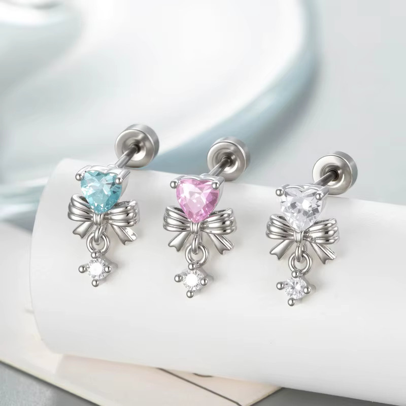 Mling Ohrstecker Titan, Zirkonia, Silber, Damen - Bild 2