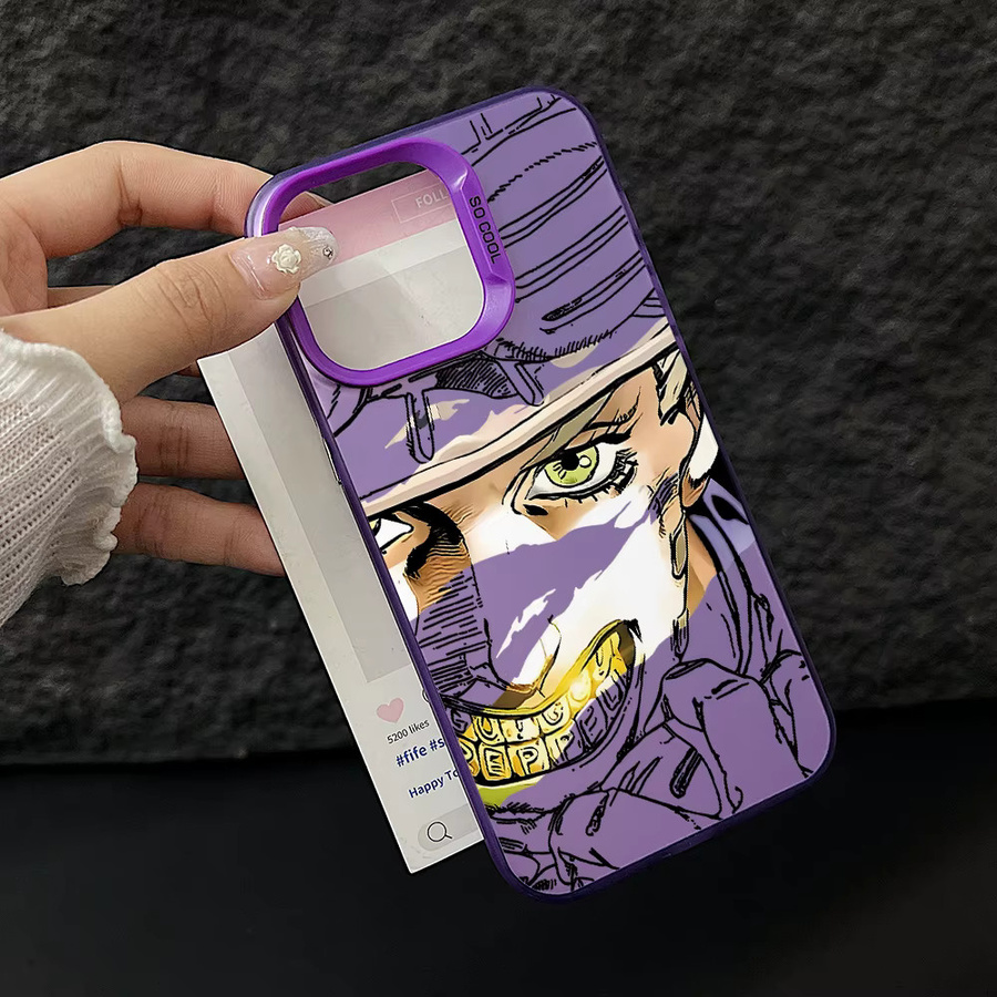 JoJo Bizarre Adventure Handyhülle für Samsung Galaxy A56 A55 A54 A53 A52 A26 A17 A16 A12 A06 4G 5G in Silber aus Hartschale - Bild 2