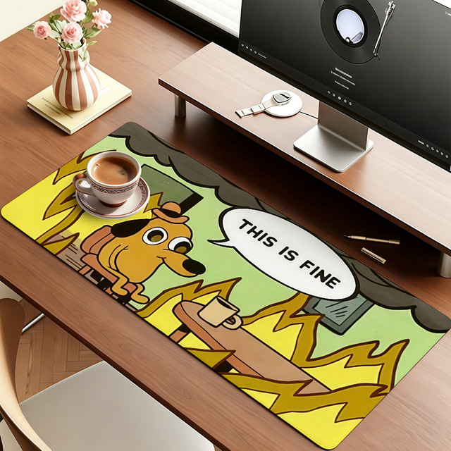 Großes und wasserdichtes Hunde-Mauspad für Gaming und Büro in Multicolour - Bild 1