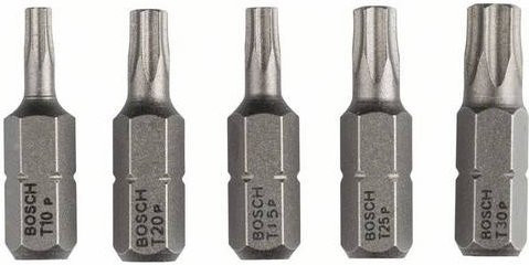 Bosch Schrauberbit-Set Extra Hard Torx, 5-teilig, Farbe: Silber, Material: Edelstahl - Bild 1