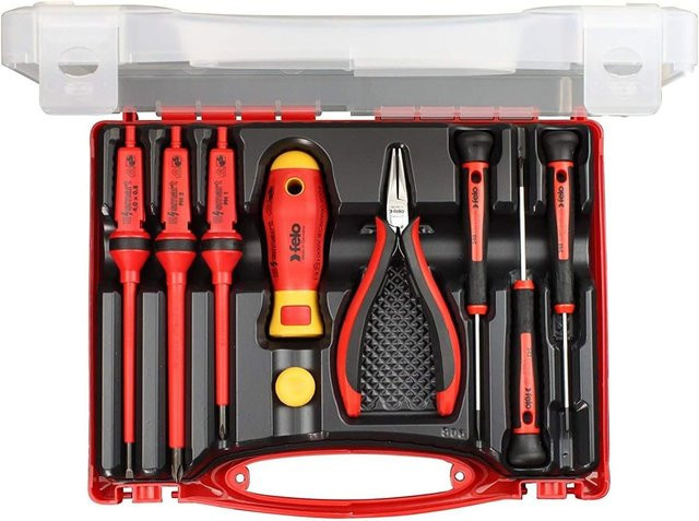 Felo Präzisionskoffer Set 9-teilig in Rot - Bild 1