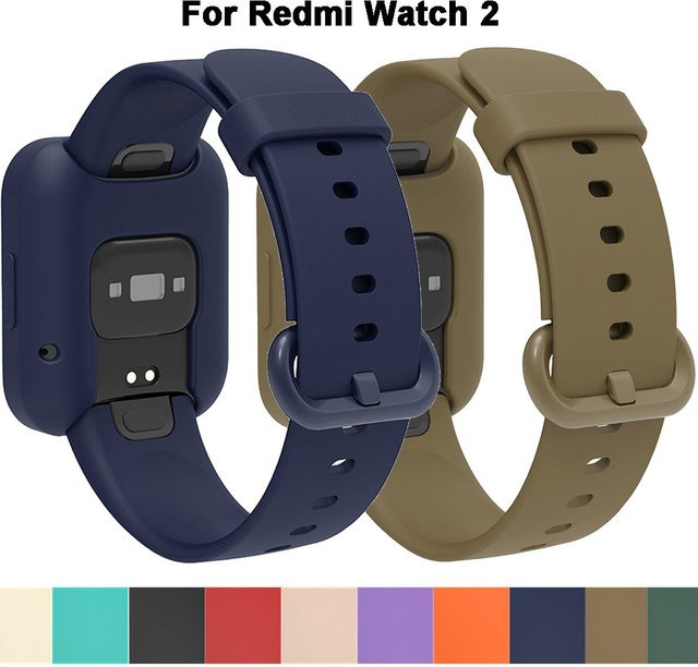 Xiaomi Uhrenarmband Silikon, Redmi Watch 2, Coffee green - Bild 1