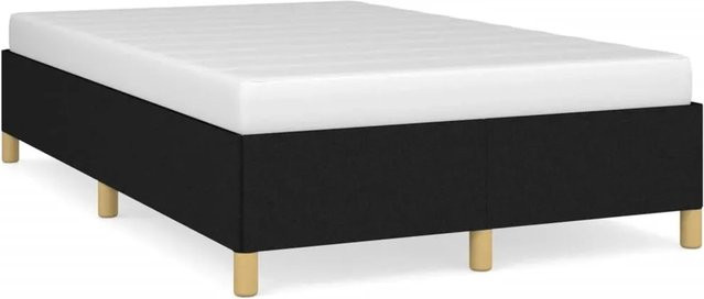 vidaXL Bettgestell modern in Schwarz mit Stoffbezug, B/T/H: 120 x 200 x 35 cm - Bild 1