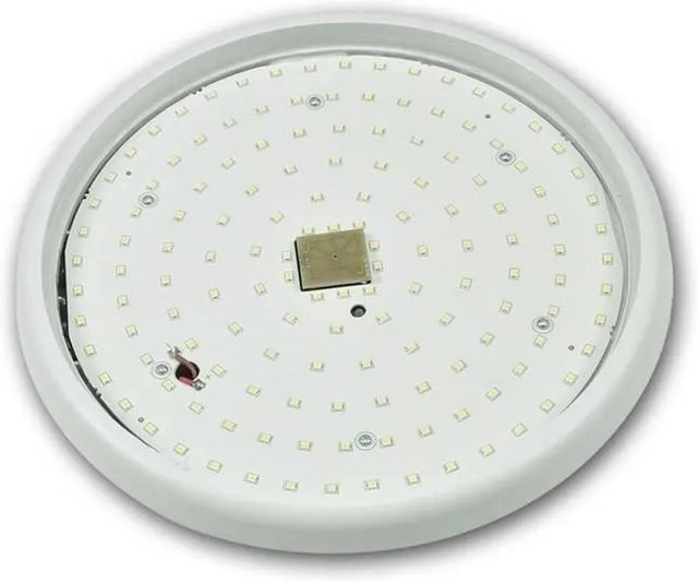 ChiliTec LED HF Deckenleuchte SALAO in Weiß mit Bewegungssensor, IP54, 22W, 2200lm, Warmweiß, Rund, B/T/H: 30,0 x 14,0 x 11,5 cm - Bild 1