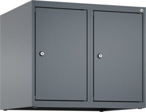 C+P Aufsatzschrank 7016/7016 in Anthrazit Grau mit 2 Abteilen und Zylinderschlössern B/T/H: 50 x 60 x 50 cm - Bild 1
