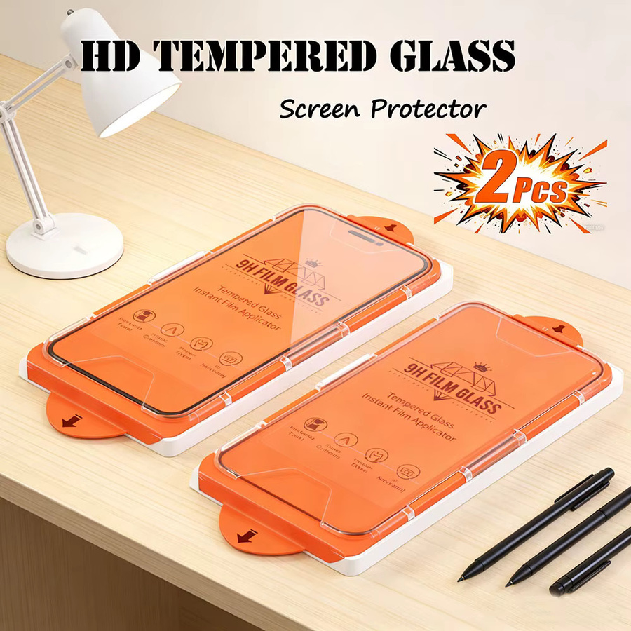 2 Stück Displayschutzfolie aus gehärtetem Glas für Xiaomi Redmi 12C, Redmi Note 12 Pro, 12 Turbo, 12, 12R, Note 12S und 12 Pro+ in Transparent, staubfrei - Bild 2
