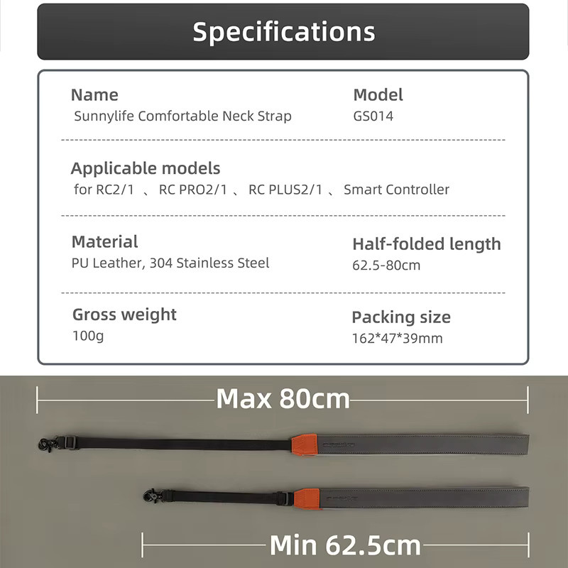 SZKOSTON Fernbedienungs-Schlüsselband Halsband Trageriemen in Schwarz für RC 2, RC Pro, RC Plus, Air 3 und Mini 4 Zubehör - Bild 6