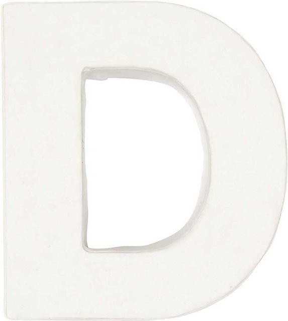 Rico Design 3D Papp-Buchstabe D in Weiß für die Tischdekoration - Bild 1