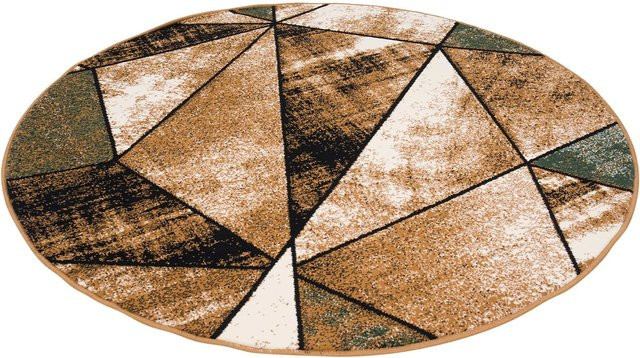 Pergamon Designer Teppich Brilliant Magic Grün Multicolour Rund Durchmesser: 120 cm - Bild 1
