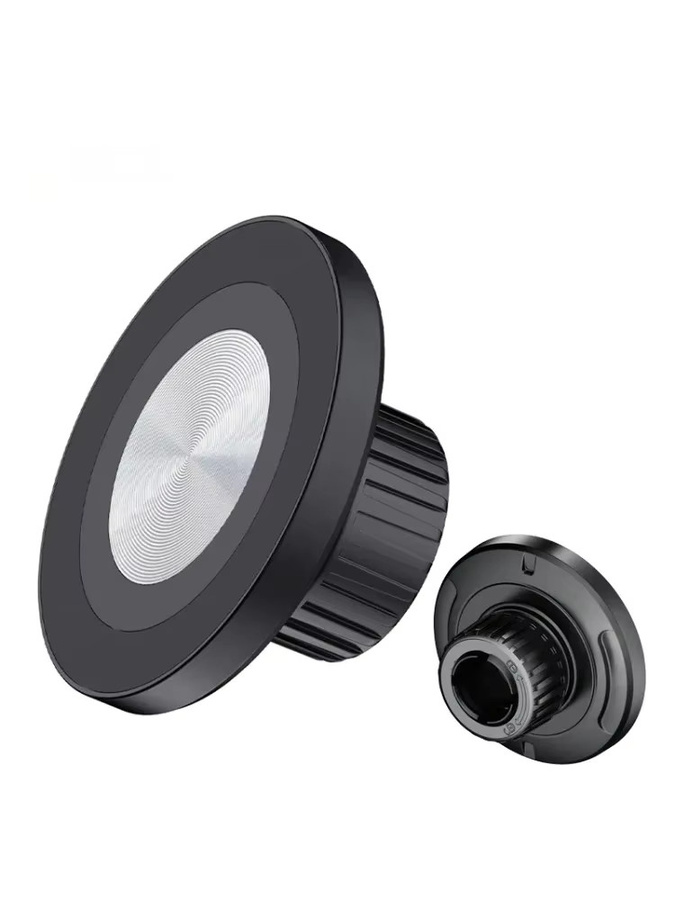 VIKEFON Magnetischer Smartphone Halter mit CD-Muster für MagSafe iPhone und Samsung Xiaomi, Schwarz, 17mm Kugelkopf für Desktop oder Luftauslass - Bild 5