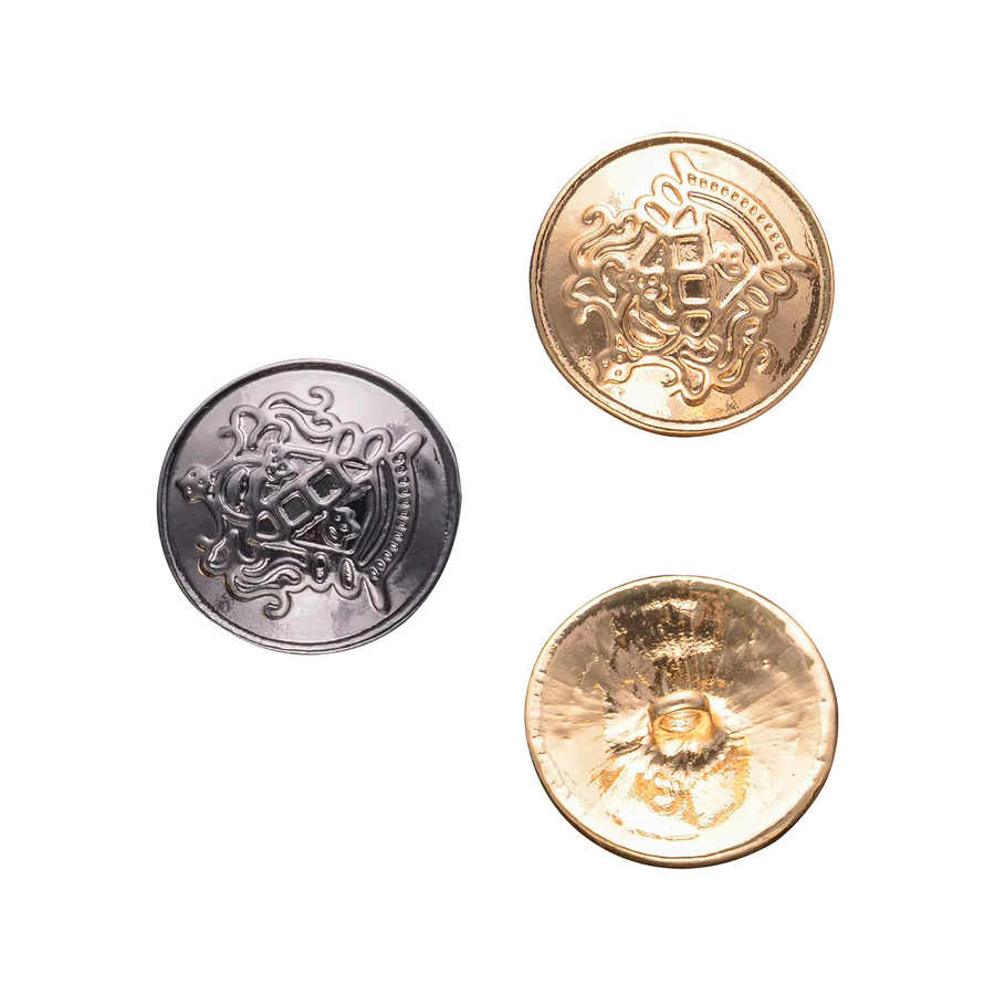 10 Stück runde Metallknöpfe im britischen Stil in Gold für DIY-Bastelprojekte - Bild 5