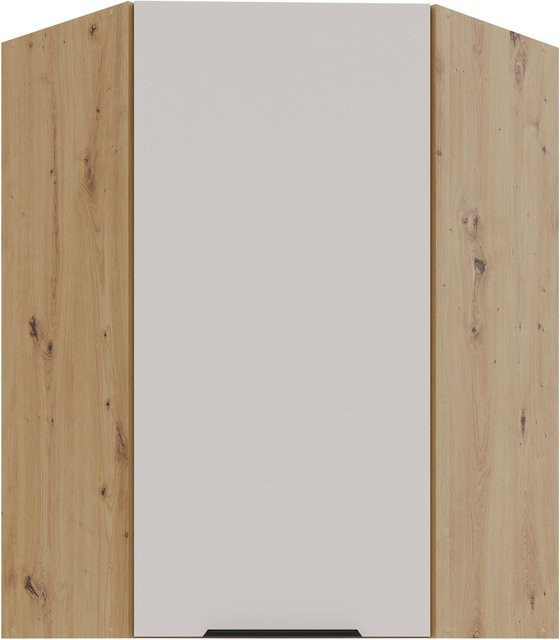 Küchen Eckhängeschrank SOLANO in Kaschmir beige, B/T: 60 x 60 cm - Bild 1