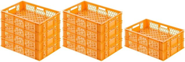 CHEFGASTRO SparSet 10x Eurobehälter Bäcker- und Konditorenkasten, Gelb-Orange, H x B x T: 13 x 40 x 60 cm, 24 Liter - Bild 1
