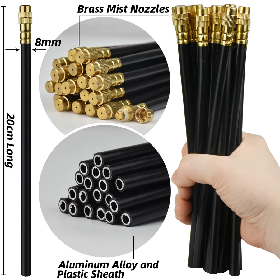 SPRYCLE Terrassennebel-Kühlsystem DIY Set mit 8-mm-Schlauch und Sprühgerät in Schwarz für Garten und Bewässerung - Bild 2