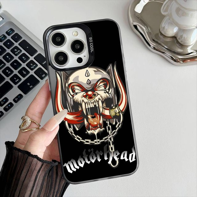 M-Motorhead Rock Band Handyhülle für Apple iPhone 11 12 13 14 15 16 Pro Max Plus in Schwarz mit Protect Plating - Bild 1