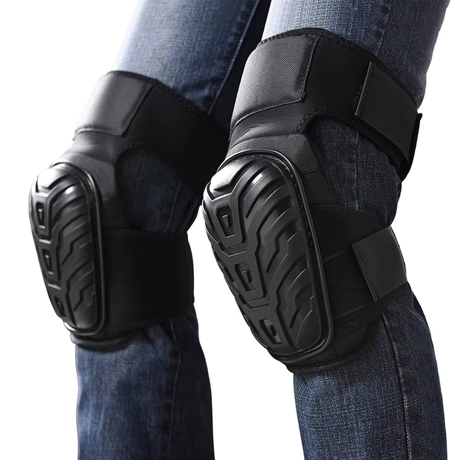 BRACEFULL Knieschoner für die Arbeit mit Gelkissen und Schaumstoffpolsterung, Schwarz, 1 Paar - Bild 4