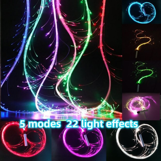 SAGE LU MEI Disco Dance Whip, leuchtende Peitsche, wiederaufladbar, drehbare Rave - Bild 1