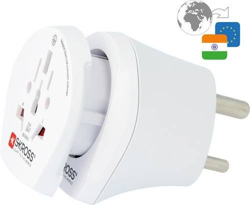 Skross Reiseadapter 1.500215-E von CO nach Indien in Weiß - Bild 1