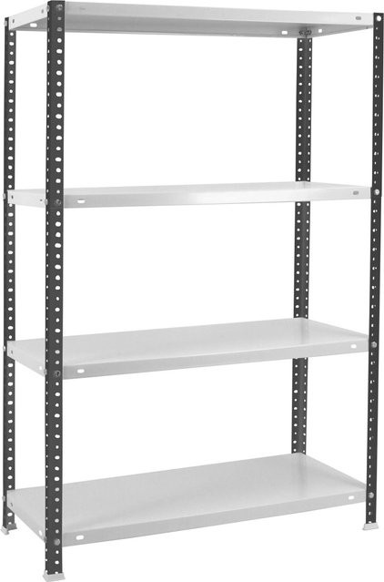 PROREGAL Schraubregal Panda Mid Metall in Anthrazit-Weiß, H x B x T: 150 x 80 x 40 cm - Bild 1