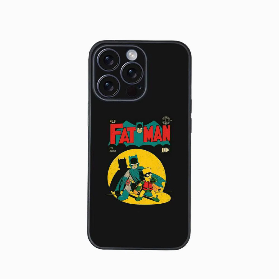Simpsons Anime Handyhülle für iPhone 12 13 14 15 16 Pro Max Plus Softshell Schwarz - Bild 3