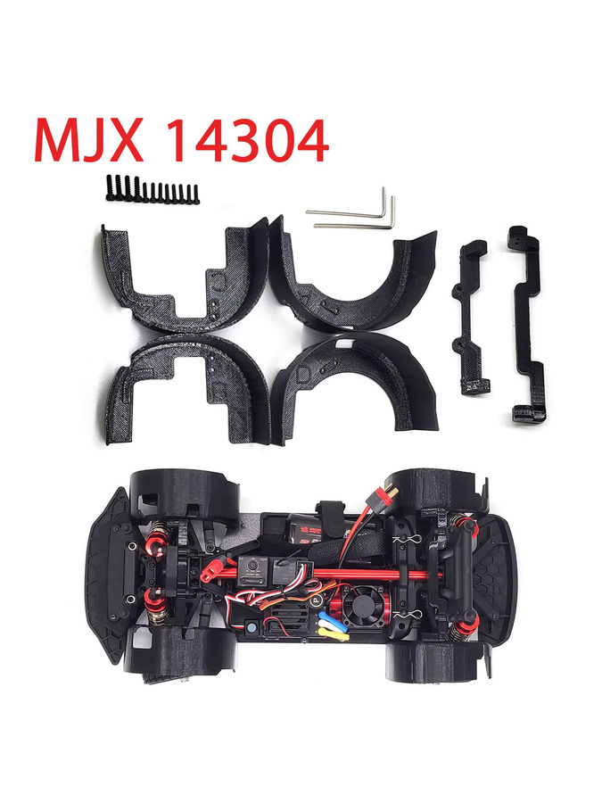 MJX HYPER GO 14304 Simulation vorne und hinten Kotflügel Futter Dekoration, Zubehör, 1:14, Schwarz - Bild 4