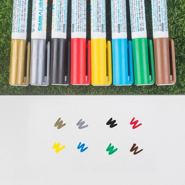 Bestbags Keramikmarker Set mit 8 Farben in Multicolour und Blue, permanente Pigmentmarker für kreative DIY-Projekte - Bild 1