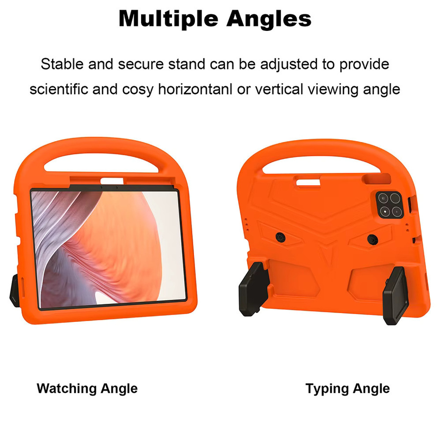 Kindersichere EVA Tablet Hülle mit integriertem Ständer und Spatzen-Design für Xiaomi Pad 5, Pad 5 Pro, Pad 7 und Pad 7 Pro in Orange - Bild 3