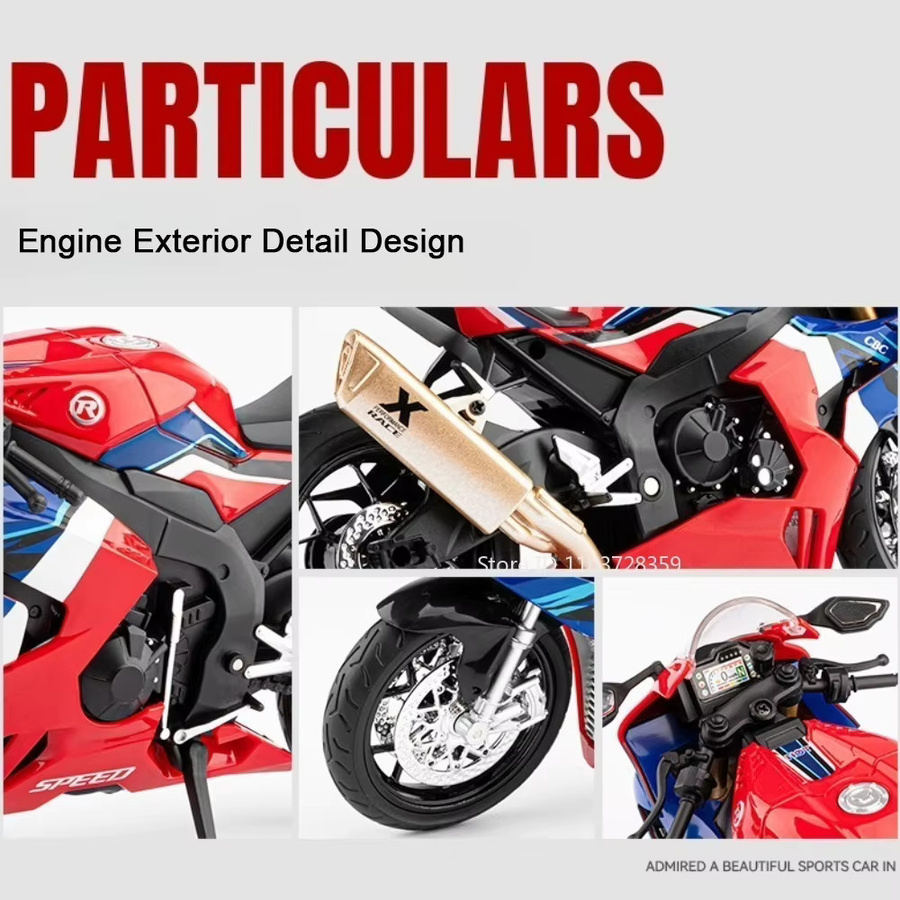RMZ city Honda CBR1000 Kawasaki ZX-10R Motorrad Modell, 1:9, Metall, Diecast - Bild 1
