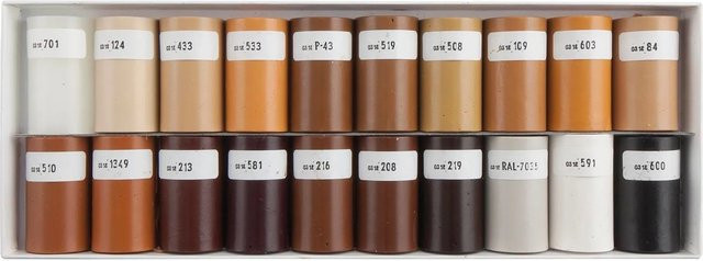 Bao Weichwachs HalbStangen 20 Basisfarben für Holz Parkett und Laminat in Grau, Schwarz, Transparent, Weiß und Multicolour - Bild 1
