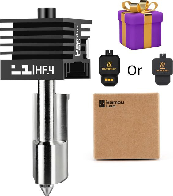 Bambu Lab Hochgeschwindigkeits-High-Flow-Hotend-Düse aus gehärtetem Stahl für FDM 3D-Drucker in 0,4 mm, 0,6 mm oder 0,8 mm - Bild 1