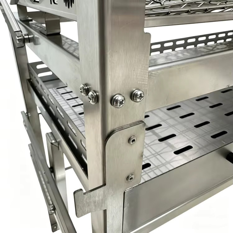 Klappbarer Edelstahl-Grill in Silber für Desktop und Outdoor - Bild 4