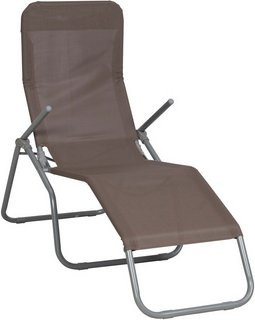 Merxx Wellnessliege XXL Gartenliege mit Textilene in Taupe - Bild 2