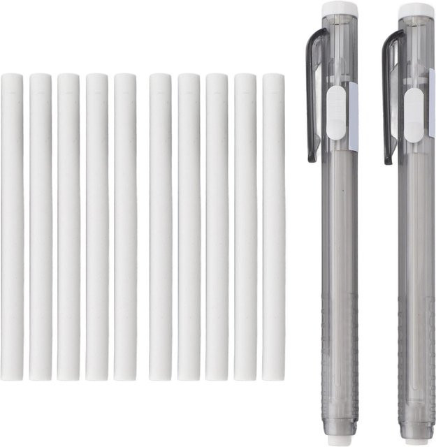 TOMTOP JMS Mechanischer Radierstift Set mit 10 Radiergummi-Nachfüllungen in Weiß - Bild 1