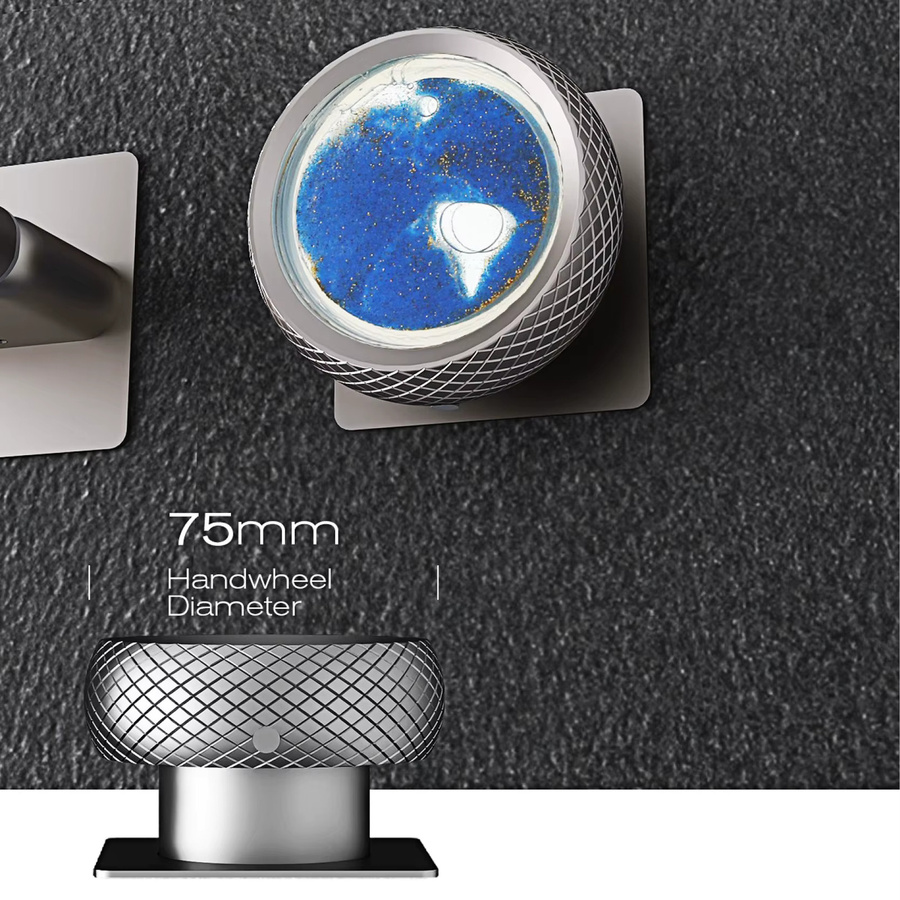 Aitana Wandwaschbecken-Wasserhahn aus Messing mit LED-Digitalanzeige und Wasserfall-Funktion, Matt Schwarz, 2-Loch-Armatur für Warm- und Kaltwasser - Bild 2