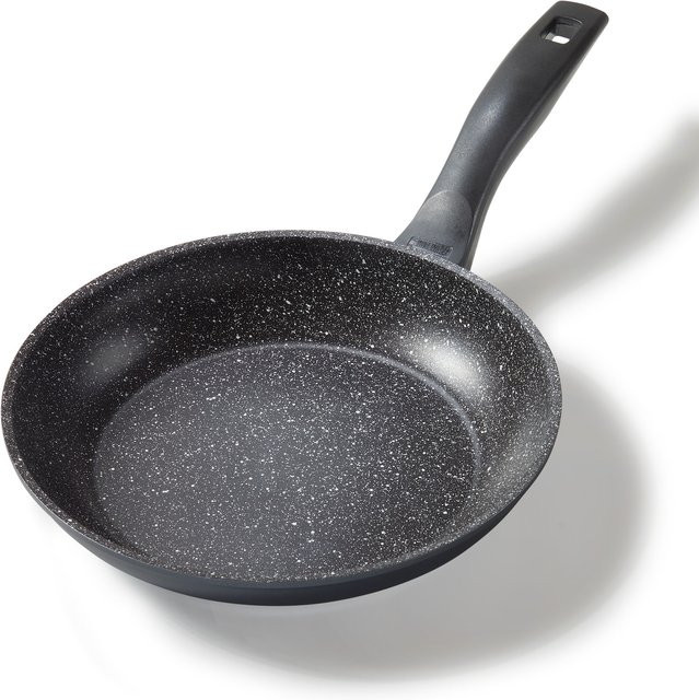 Stoneline Bratpfanne mit Steinpartikeln und Antihaftbeschichtung, Schwarz, Durchmesser: 24 cm - Bild 1