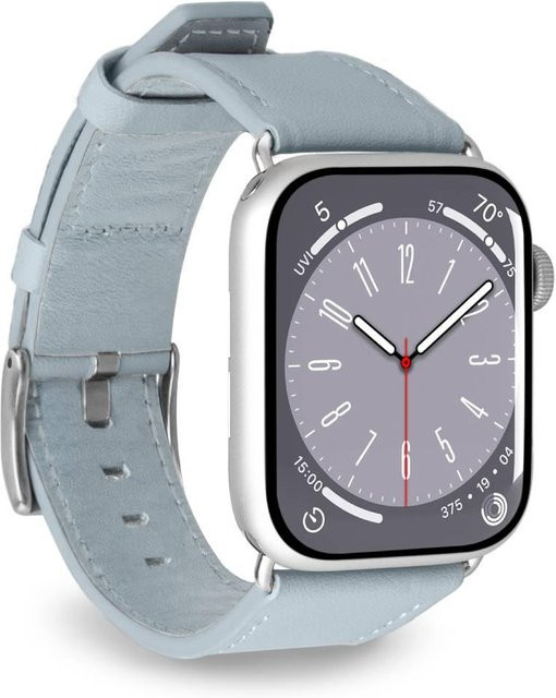 SBS Uhrenarmband Leder, Powder Blue, Unisex, 42, 44, 45, 49 mm - Bild 1